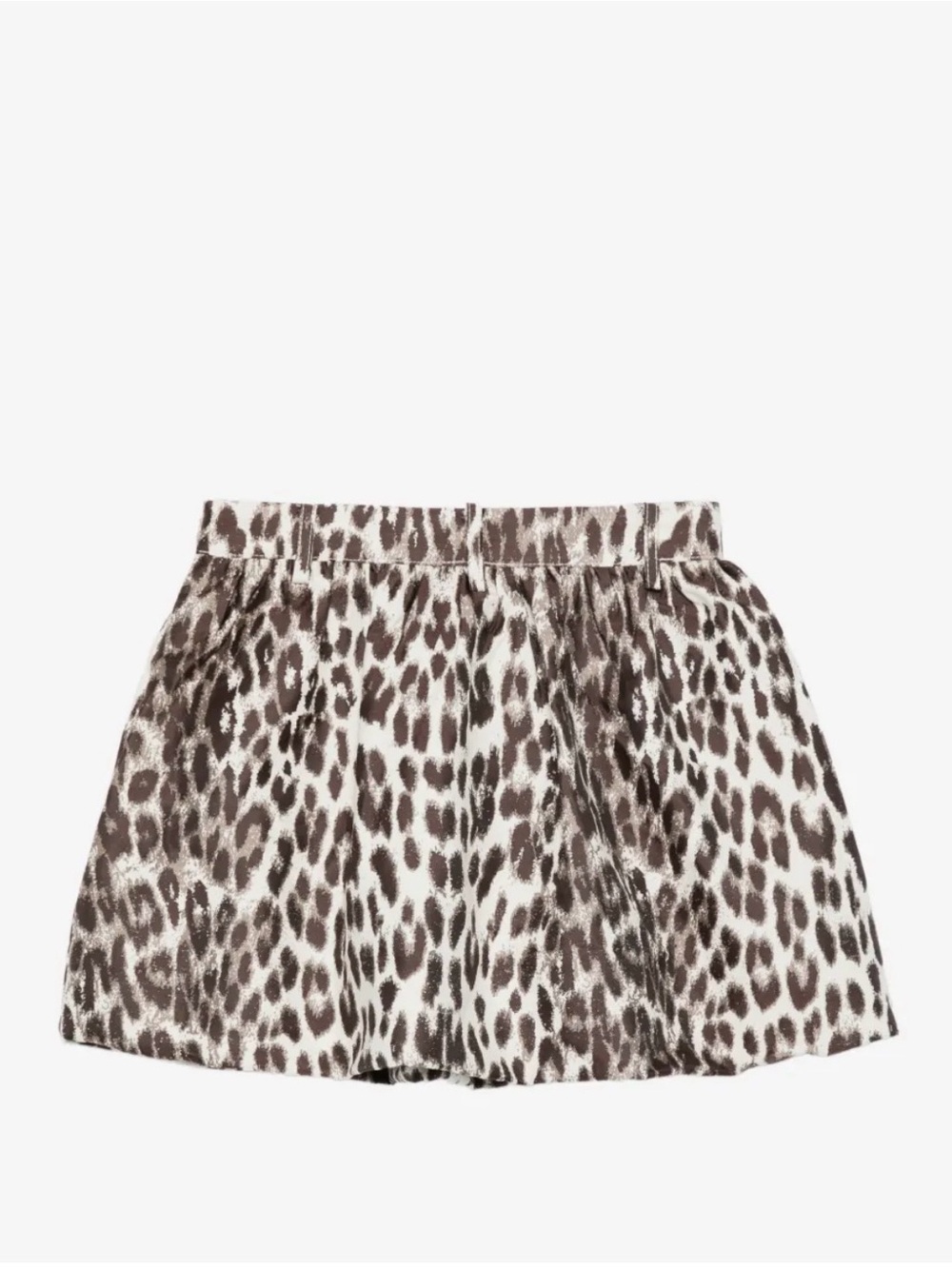 Baum und pferdgarten Leopard Print A-Line Mini bubble Skirt Brown & cream - Picture 2 of 5